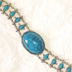 FAUX TURQUOISE BRACELET - VINTAGE SOUTHWESTERN STYLE